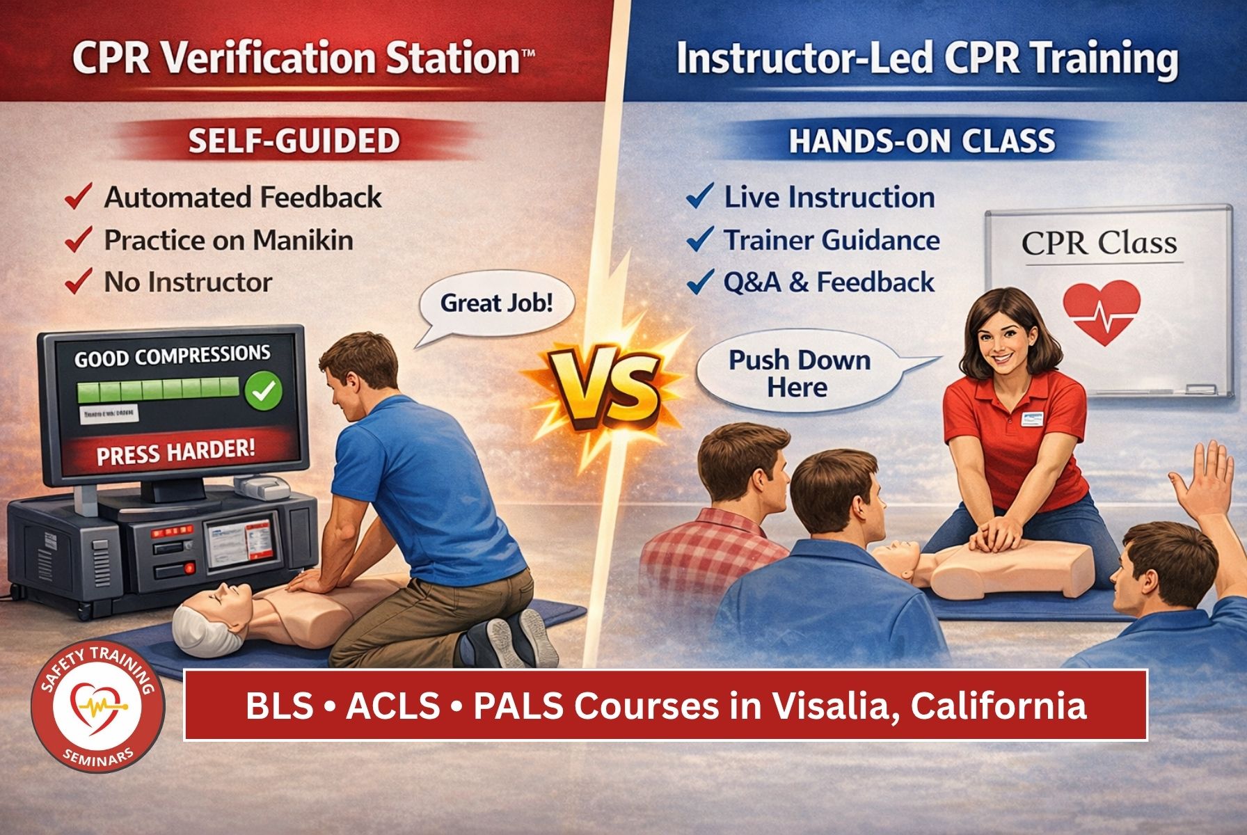 BLS • ACLS • PALS Courses in Visalia, California