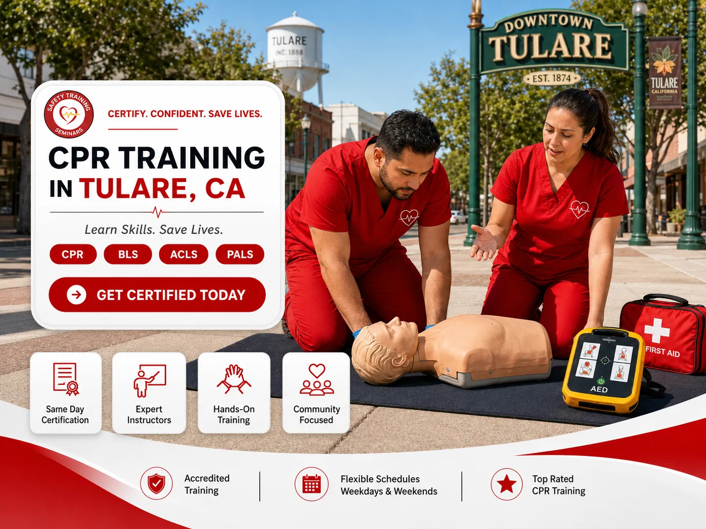 BLS CPR, ACLS & PALS Training Near Tulare, CA