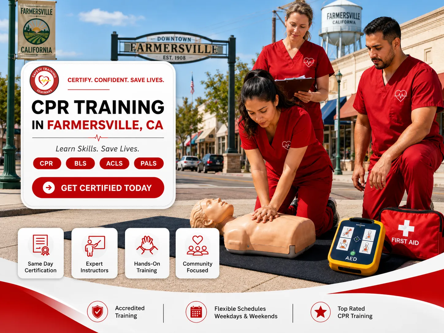 BLS CPR, ACLS & PALS Training Near Farmersville, CA