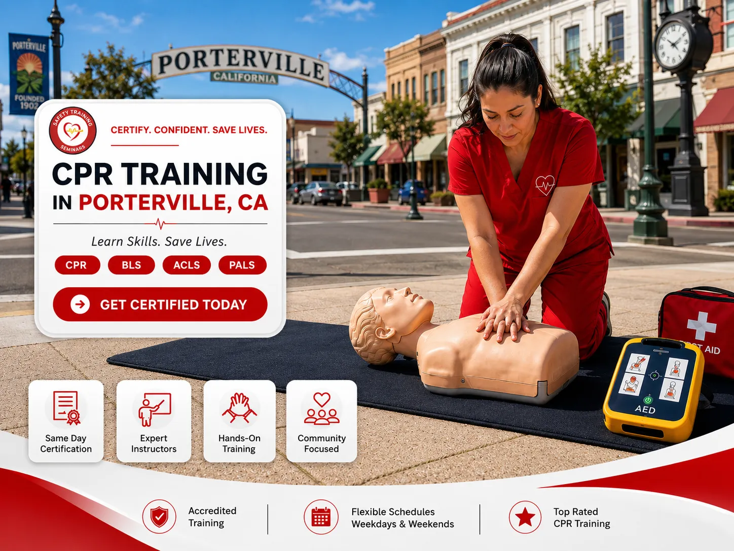 BLS CPR, ACLS & PALS Training Near Porterville, CA
