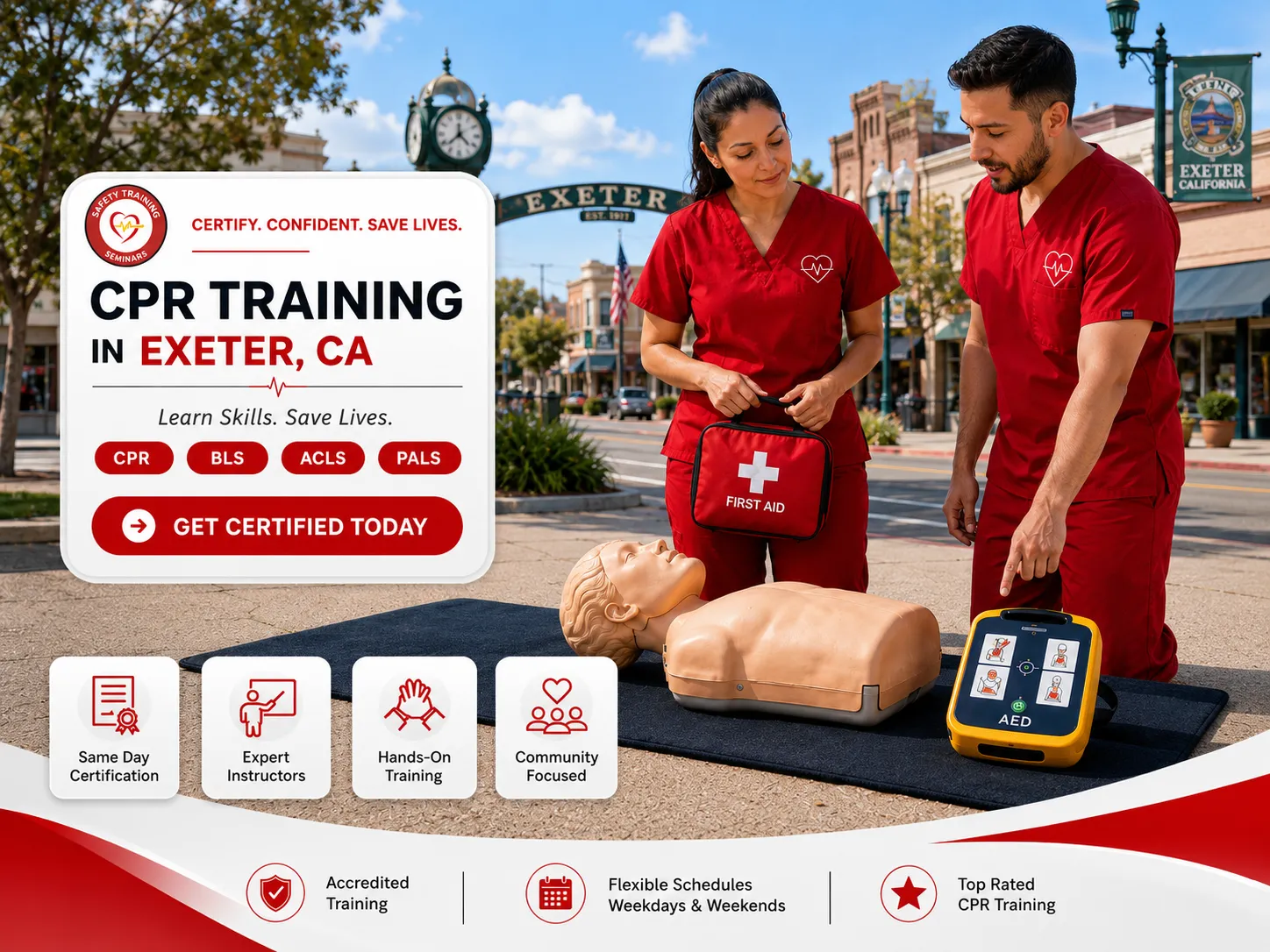 BLS CPR, ACLS & PALS Training Near Exeter, CA