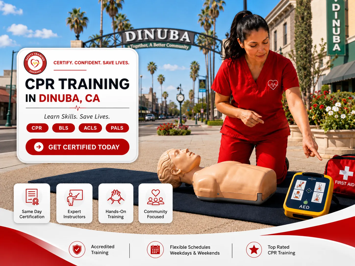 BLS CPR, ACLS & PALS Training Near Dinuba, CA