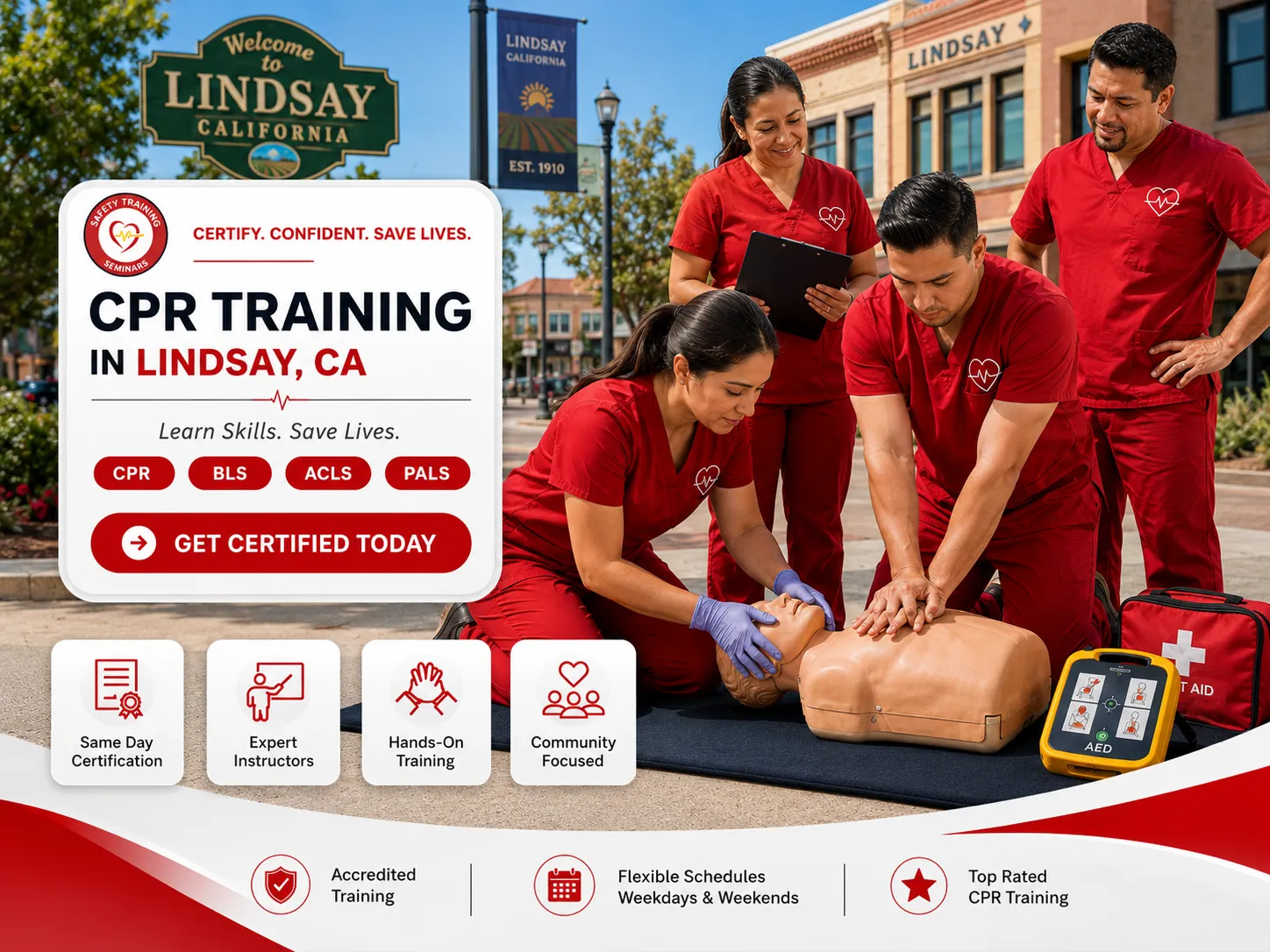 BLS CPR, ACLS & PALS Training Near Lindsay, CA